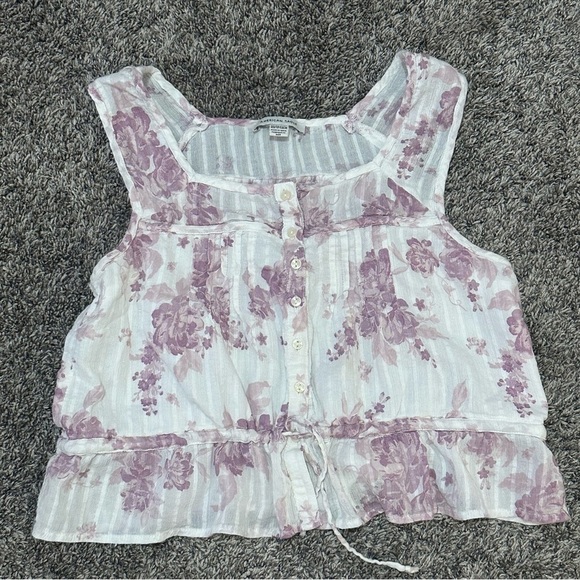 American Eagle Outfitters Tops - American Eagle flower blouse xs